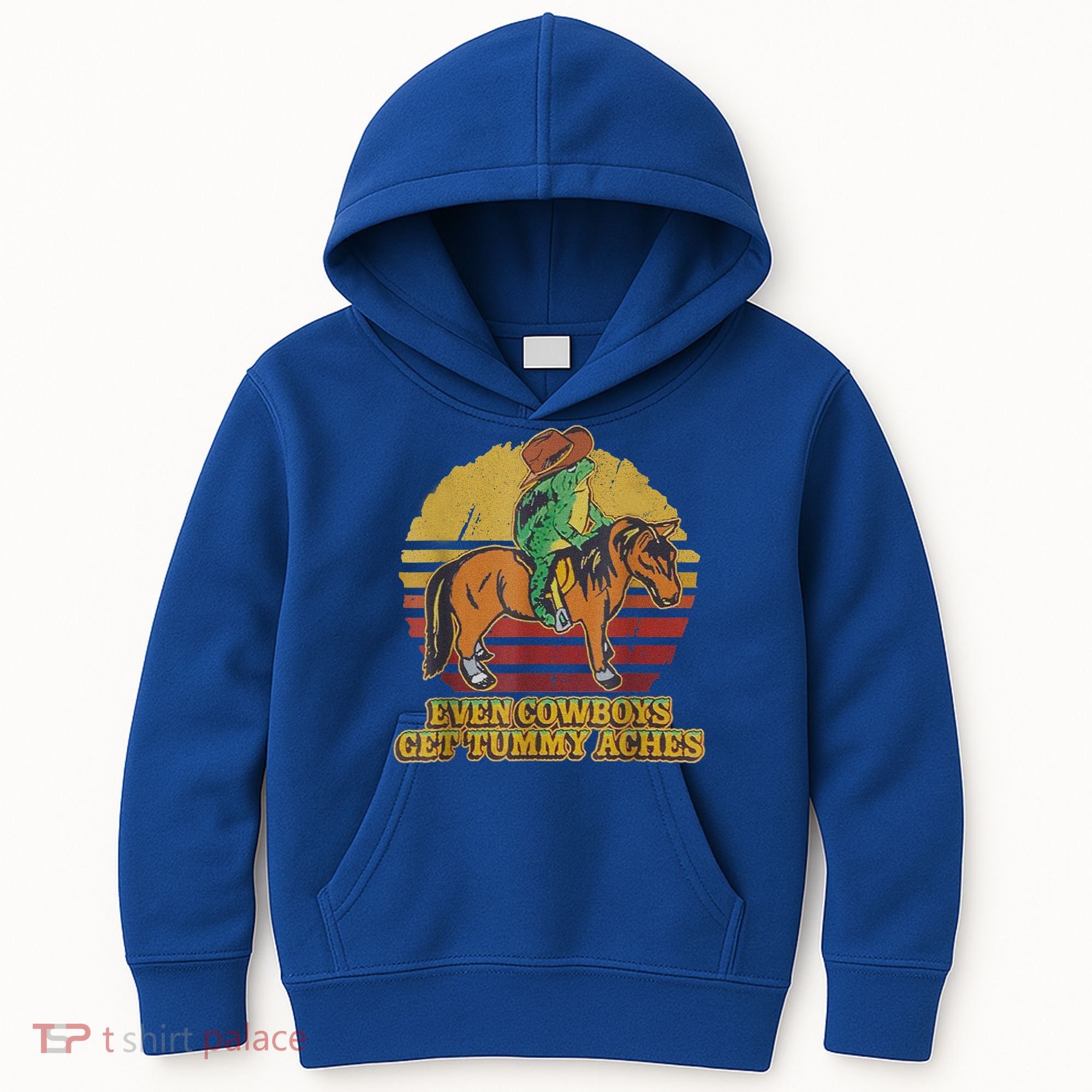 Even Cowboys Get Tummy Aches Kids Hoodie