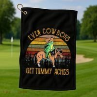 Even Cows Get Tummy Aches Golf Towel thumb 1