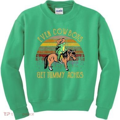 Even Cows Get Tummy Aches Kids Sweatshirt