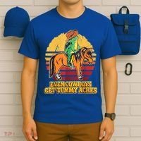 Even Cowboys Get Tummy Aches Horse Vintage T-Shirt thumb 6
