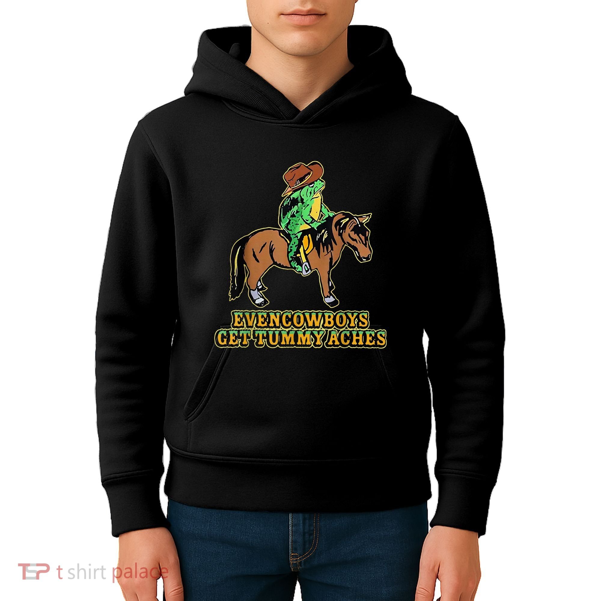 Even Cowboys Get Tummy Aches Kids Hoodie