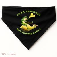 Even Cowboys Get Tummy Aches Frog Wearing Cowboy Hat USA-Made Doggie Bandana thumb 0