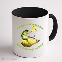 Even Cowboys Get Tummy Aches Frog Wearing Cowboy Hat Coffee Mug thumb 1