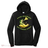 Even Cowboys Get Tummy Aches Frog Wearing Cowboy Hat Women's Hoodie thumb 0