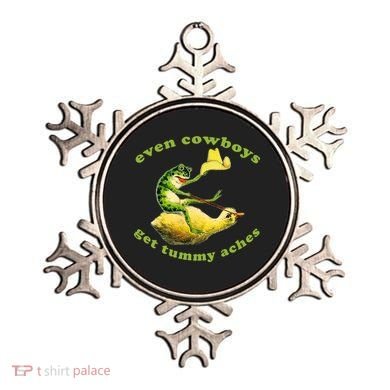 Even Cowboys Get Tummy Aches Frog Wearing Cowboy Hat Ornament