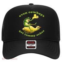 Even Cowboys Get Tummy Aches Frog Wearing Cowboy Hat Hat thumb 0