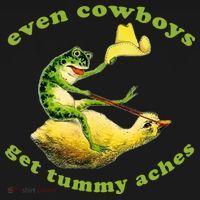 Even Cowboys Get Tummy Aches Frog Wearing Cowboy Hat Tank Top thumb 6