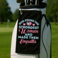 Empath Cute God Found The Strongest Wo Premium Golf Towel thumb 2