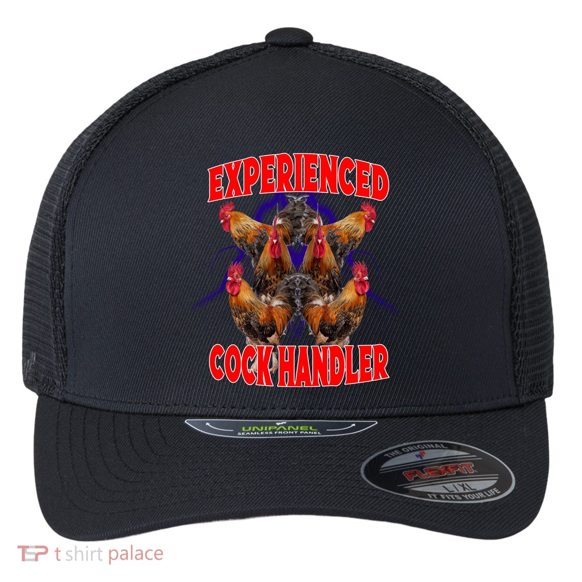 Experienced Cock Handler Fighter Funny Flexfit Unipanel Trucker Cap