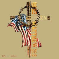 Easter Cross He Is Risen Jesus Christian USA Flag Women Polo thumb 2