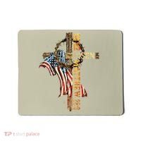 Easter Cross He Is Risen Jesus Christian USA Flag Women Mousepad thumb 0