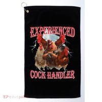 Experienced Cock Handler Funny Oddly Specific Dank Meme Golf Towel thumb 0