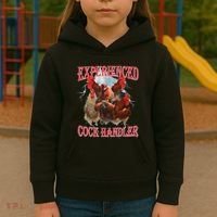 Experienced Cock Handler Funny Oddly Specific Dank Meme Kids Hoodie thumb 3