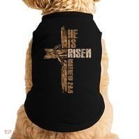 Easter Cross He Is Risen Jesus Christian Happy Easter Doggie Tank thumb 0