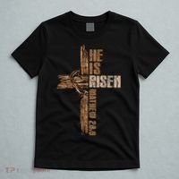 Easter Cross He Is Risen Jesus Christian Happy Easter T-Shirt thumb 5