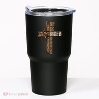 Easter Cross He Is Risen Jesus Christian Happy Easter Tumbler thumb 0