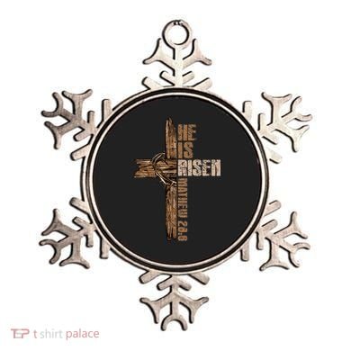 Easter Cross He Is Risen Jesus Christian Happy Easter Ornament