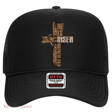 Easter Cross He Is Risen Jesus Christian Happy Easter Hat
