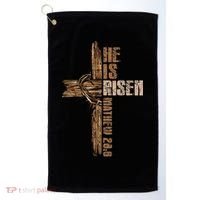 Easter Cross He Is Risen Jesus Christian Happy Easter Golf Towel thumb 0