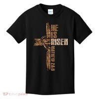 Easter Cross He Is Risen Jesus Christian Happy Easter Kids T-Shirt thumb 0