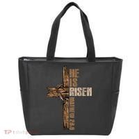 Easter Cross He Is Risen Jesus Christian Happy Easter Tote Bag thumb 0
