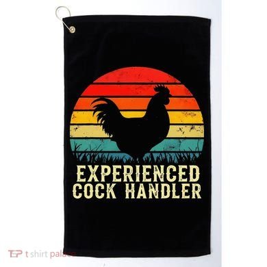 Experienced Cock Handler Funny Inappropriate Vintage Retro Golf Towel