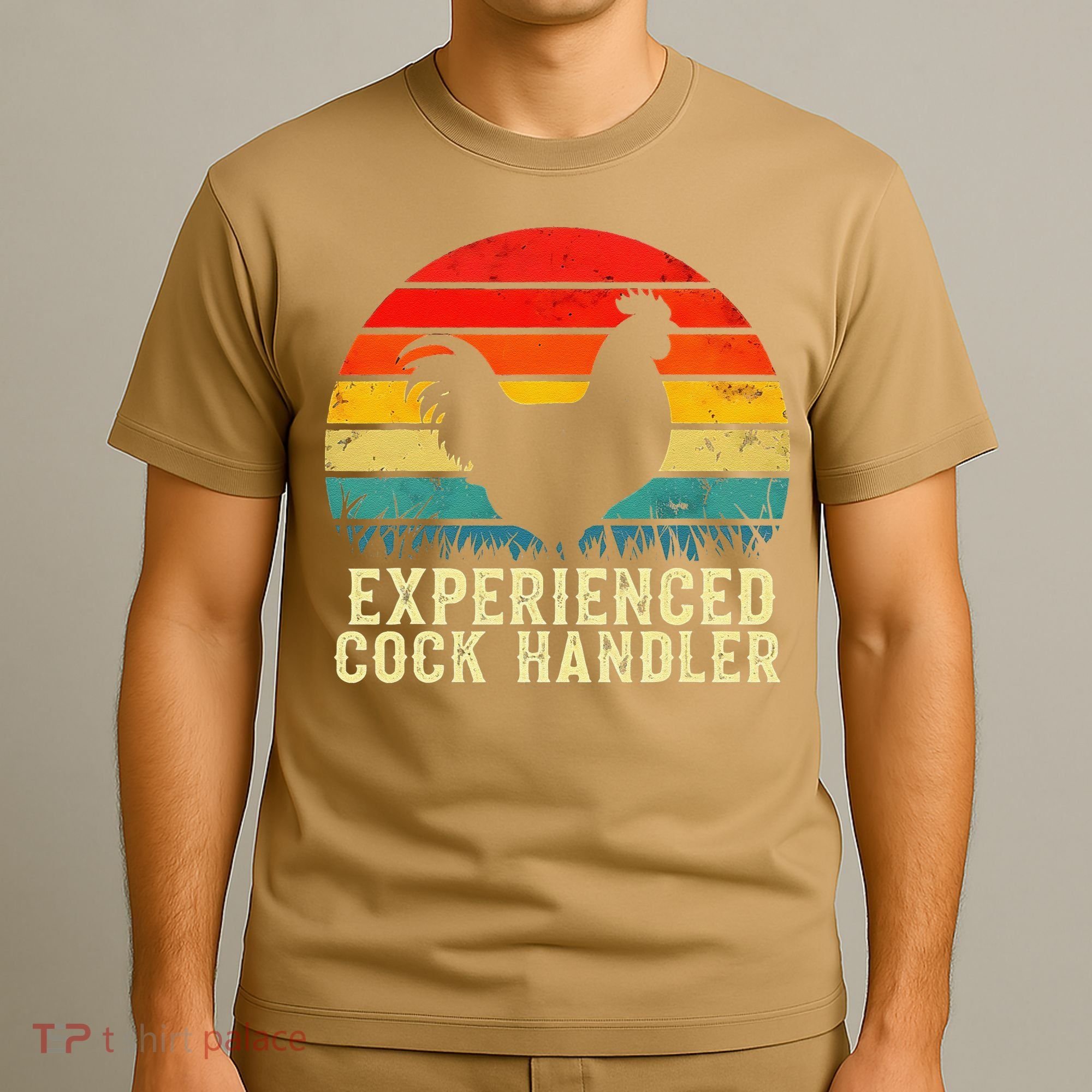 Experienced Cock Handler Funny Inappropriate Vintage Retro T-Shirt
