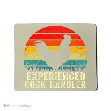 Experienced Cock Handler Funny Inappropriate Vintage Retro Mousepad