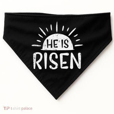 Easter Christian He Is Risen Sun Resurrection USA-Made Doggie Bandana