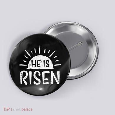Easter Christian He Is Risen Sun Resurrection Button