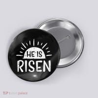 Easter Christian He Is Risen Sun Resurrection Button thumb 0