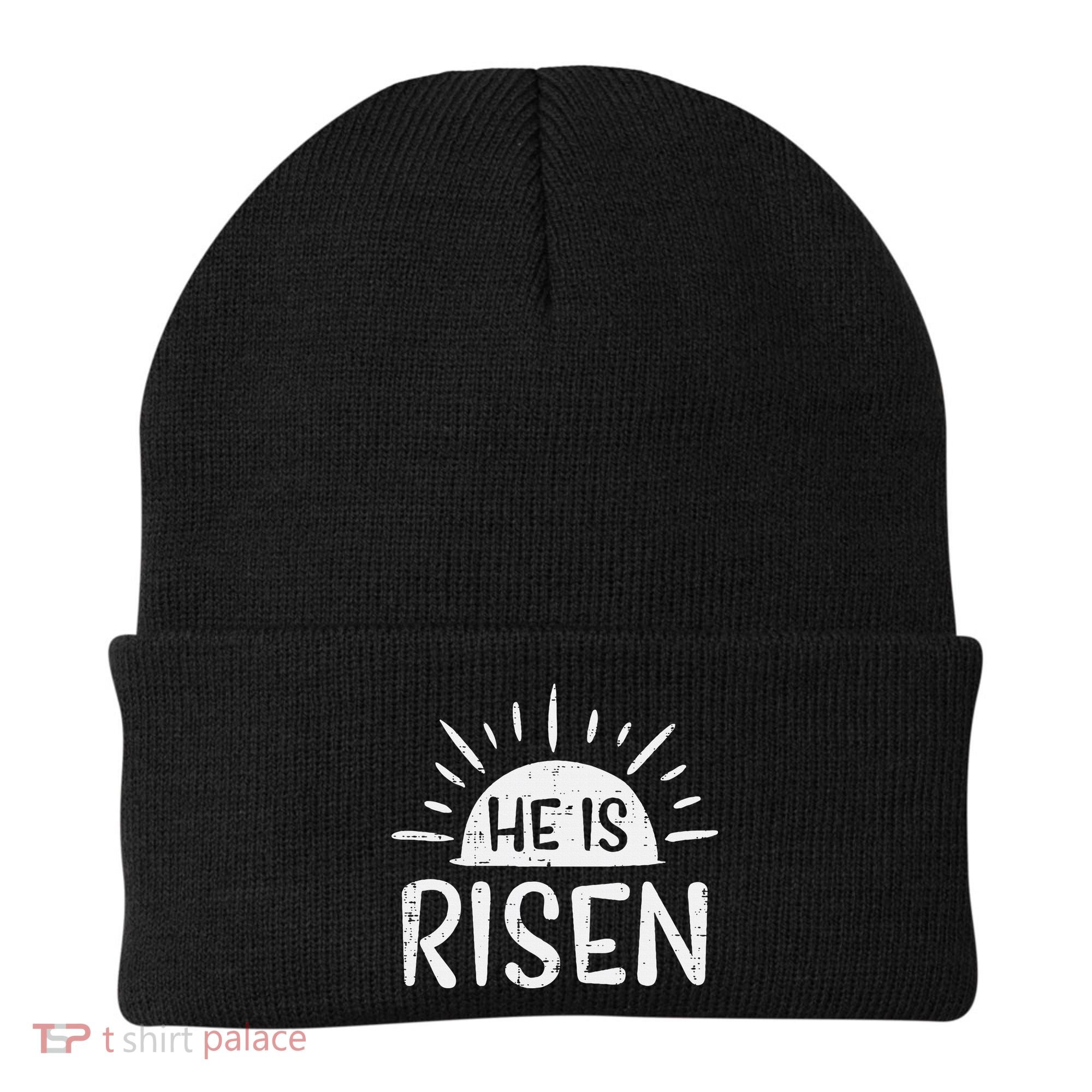Easter Christian He Is Risen Sun Resurrection Beanie