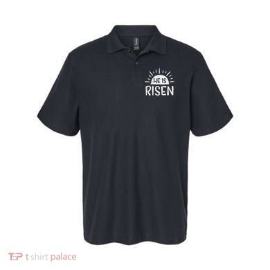 Easter Christian He Is Risen Sun Resurrection Polo