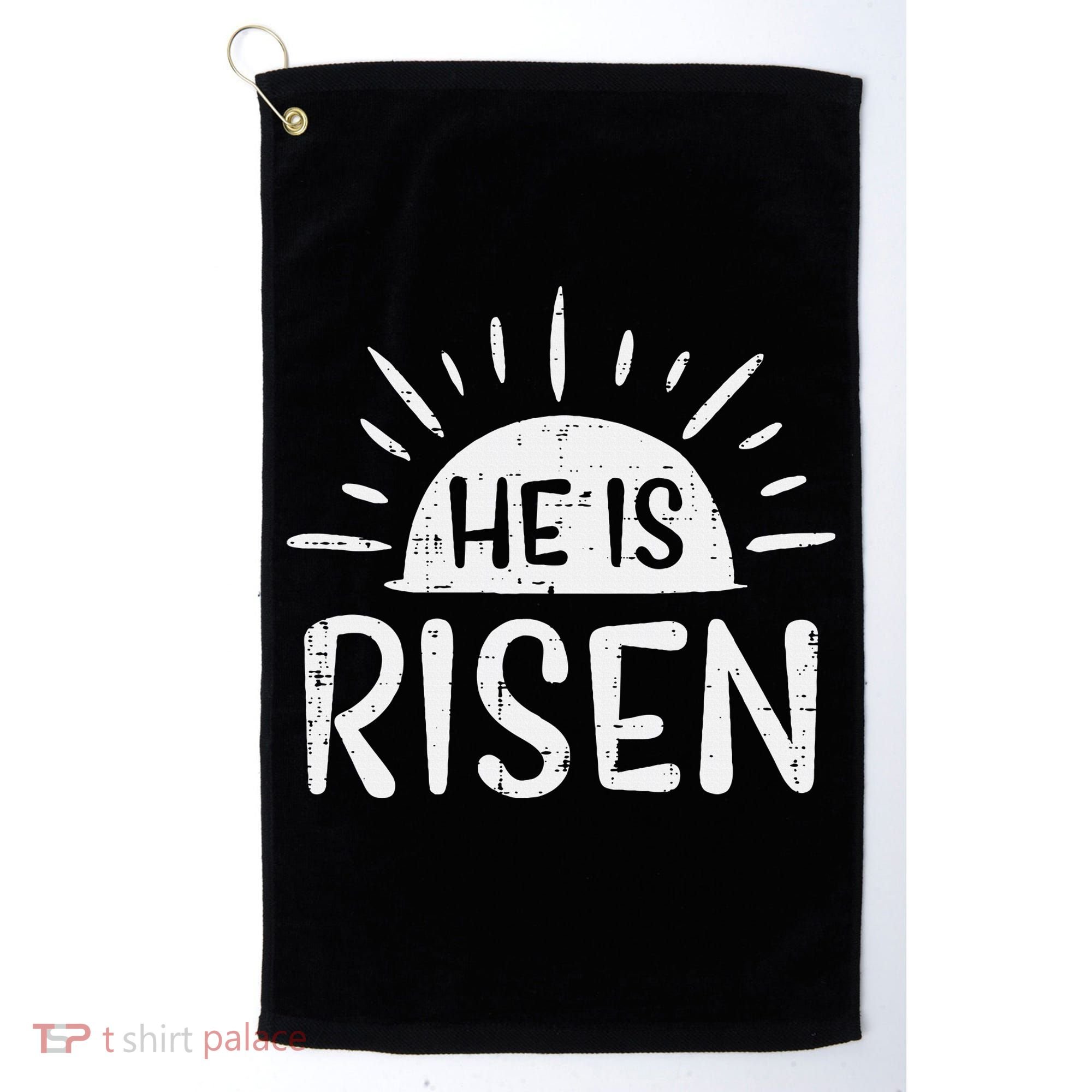 Easter Christian He Is Risen Sun Resurrection Golf Towel