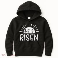 Easter Christian He Is Risen Sun Resurrection Kids Hoodie thumb 0