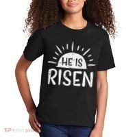 Easter Christian He Is Risen Sun Resurrection Kids T-Shirt thumb 2