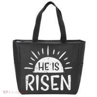 Easter Christian He Is Risen Sun Resurrection Tote Bag thumb 0