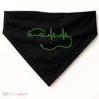 Electric Car Heartbeat Electric Vehicle Ev USA-Made Doggie Bandana thumb 0