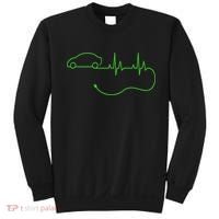 Electric Car Heartbeat Electric Vehicle Ev Sweatshirt thumb 0