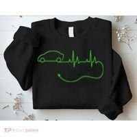 Electric Car Heartbeat Electric Vehicle Ev Sweatshirt thumb 2