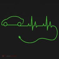 Electric Car Heartbeat Electric Vehicle Ev Sweatshirt thumb 3