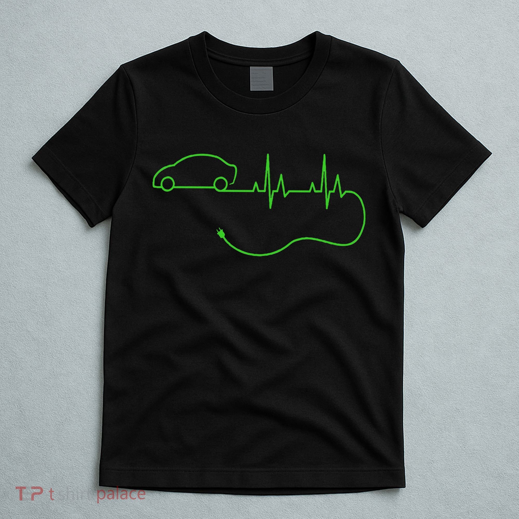 Electric Car Heartbeat Electric Vehicle Ev T-Shirt