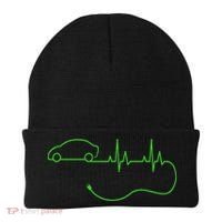 Electric Car Heartbeat Electric Vehicle Ev Beanie thumb 0