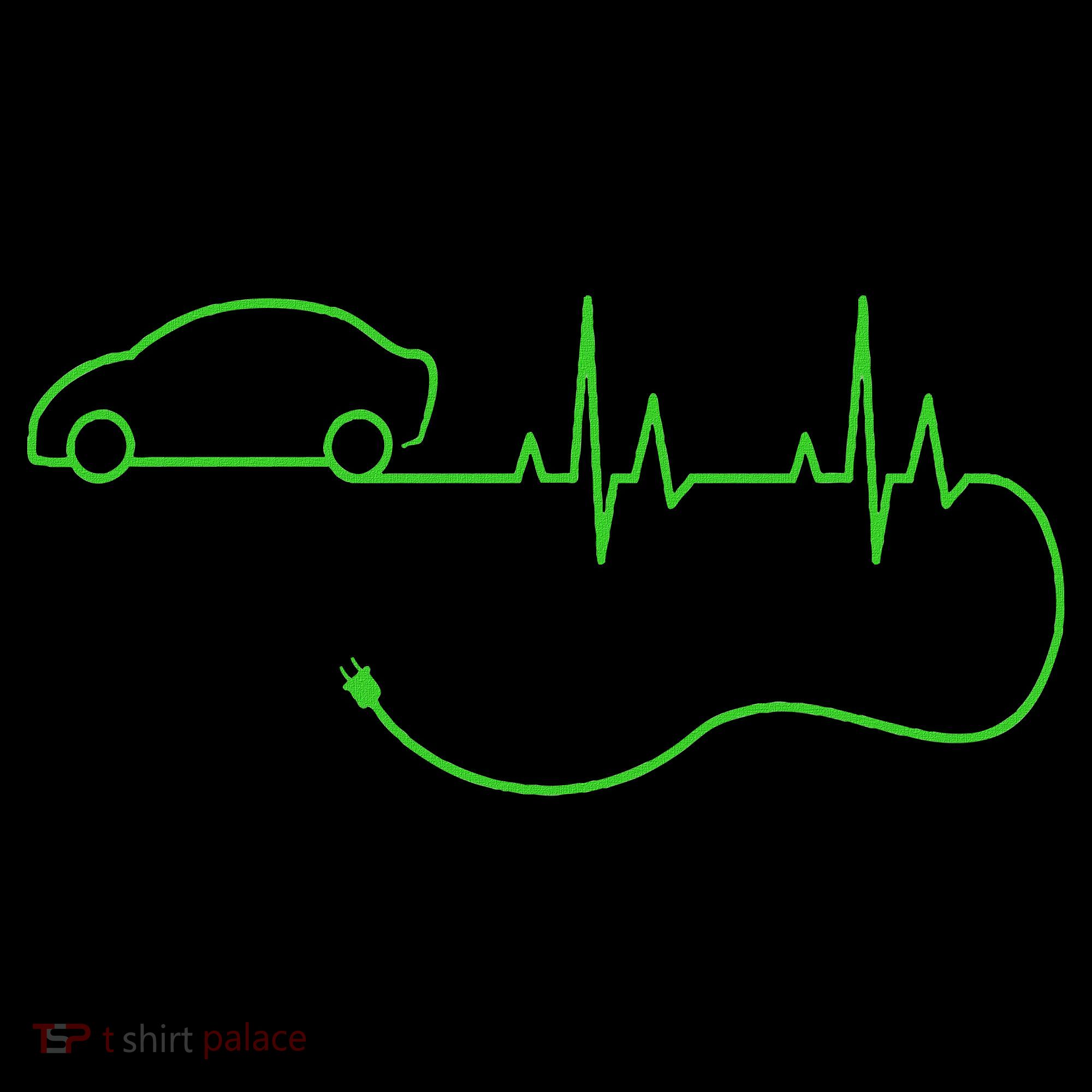 Electric Car Heartbeat Electric Vehicle Ev Women's Hoodie