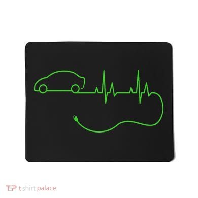 Electric Car Heartbeat Electric Vehicle Ev Mousepad