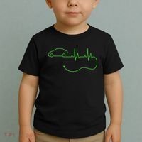 Electric Car Heartbeat Electric Vehicle Ev Toddler T-Shirt thumb 2