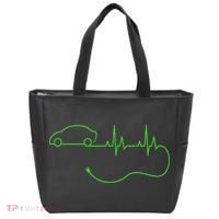 Electric Car Heartbeat Electric Vehicle Ev Tote Bag thumb 0