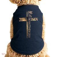Easter Christian He Is Risen Sun Resurrection M.en Women K.ids Doggie Tank thumb 0