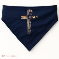 Easter Christian He Is Risen Sun Resurrection M.en Women K.ids USA-Made Doggie Bandana thumb 0