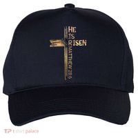 Easter Christian He Is Risen Sun Resurrection M.en Women K.ids Five-Panel Snapback Cap thumb 0